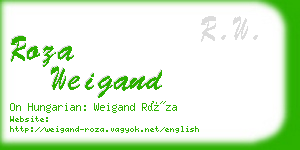 roza weigand business card